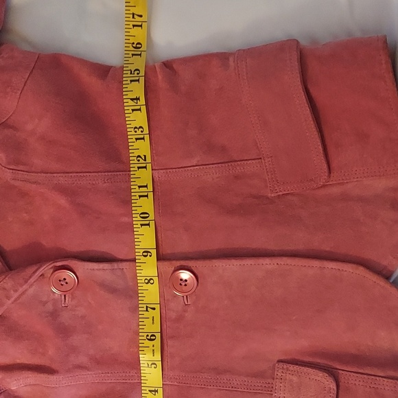Cherokee Women's Pink Suede Fitted Jacket Buttoned Lined Y2K  Size XS - Picture 6 of 13